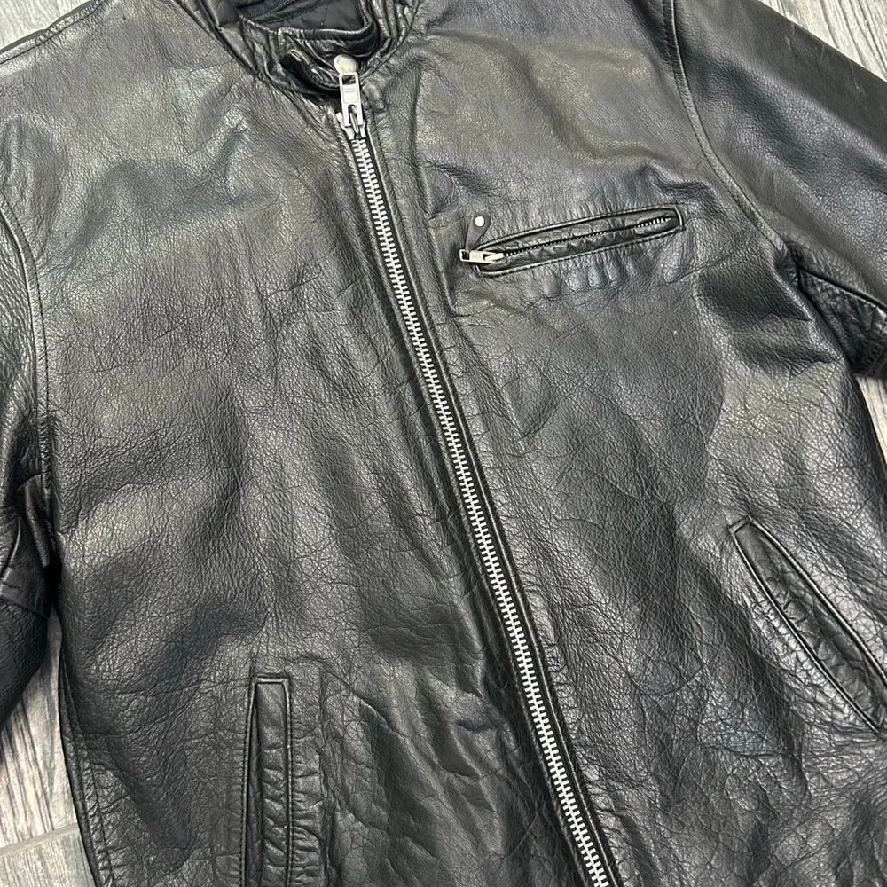 🔥🔥 Hot Leathers Genuine Leather Classic Cafe Racer Motorcycle Biker‎ Jacket